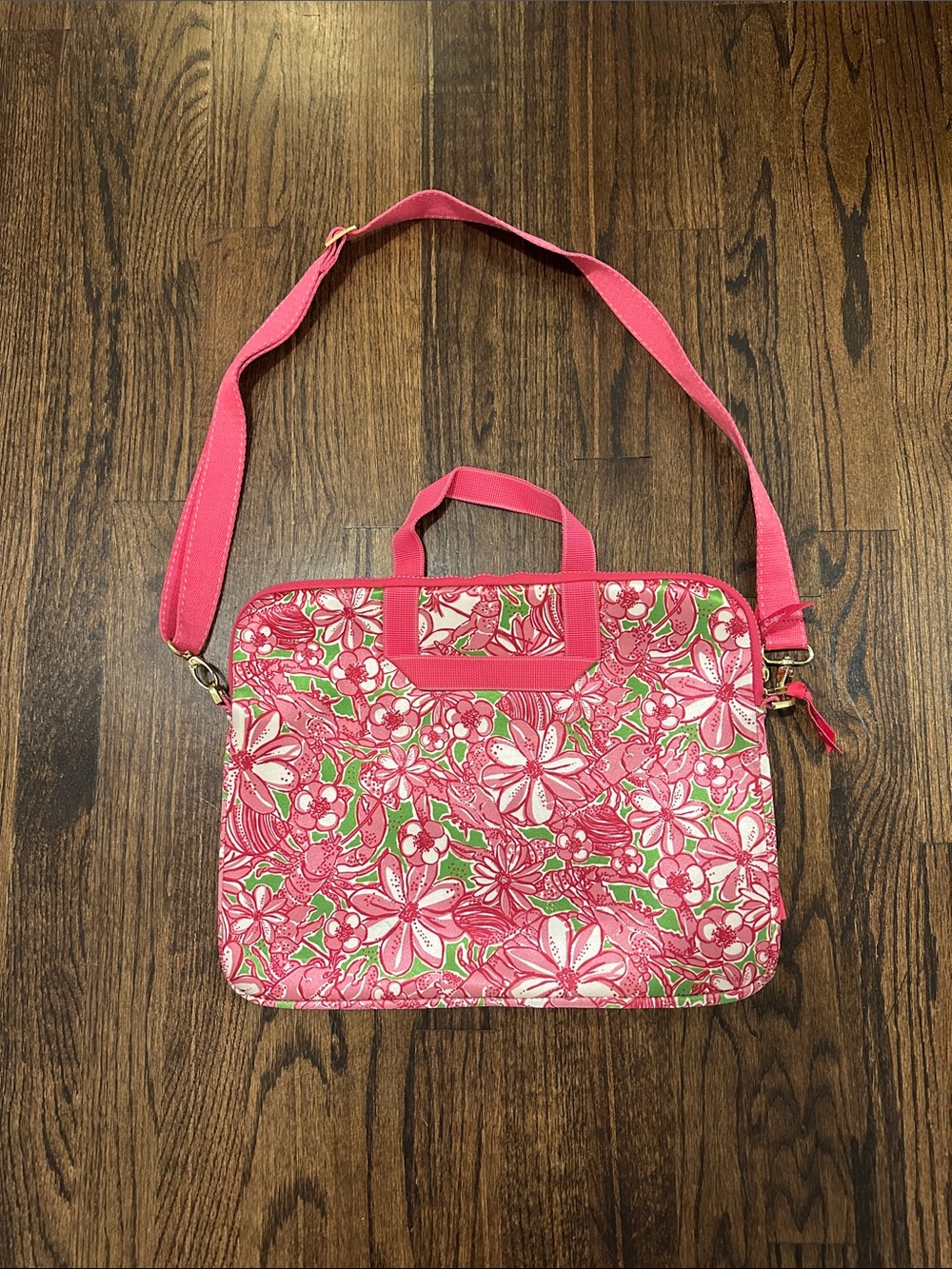 Lilly Pulitzer Pink Floral neoprene laptop case